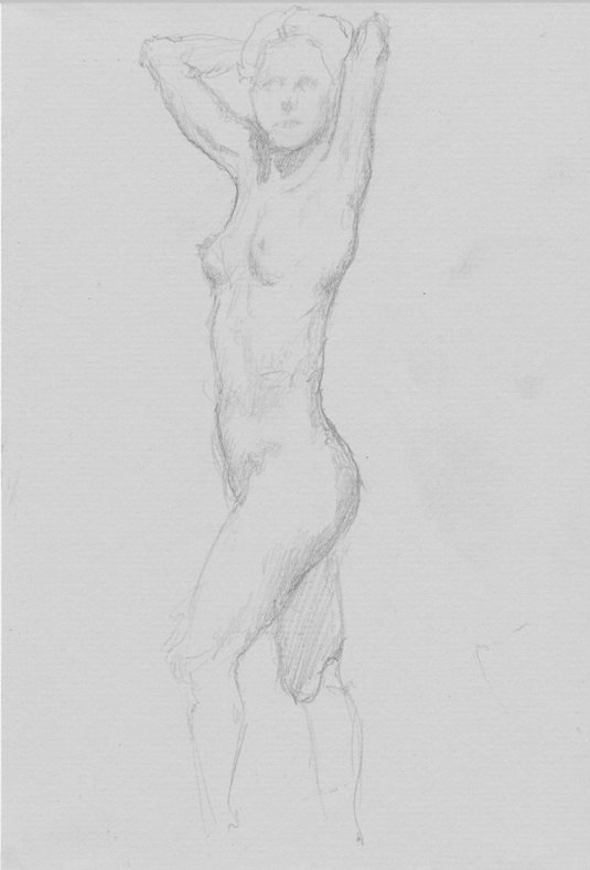 pencil on paper