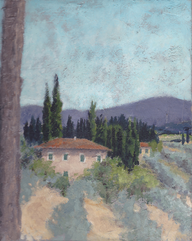 oil on plastered linen