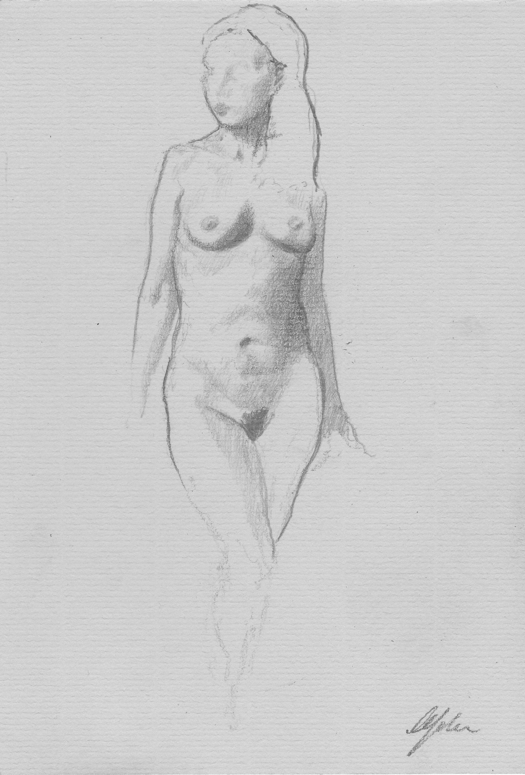 pencil on paper